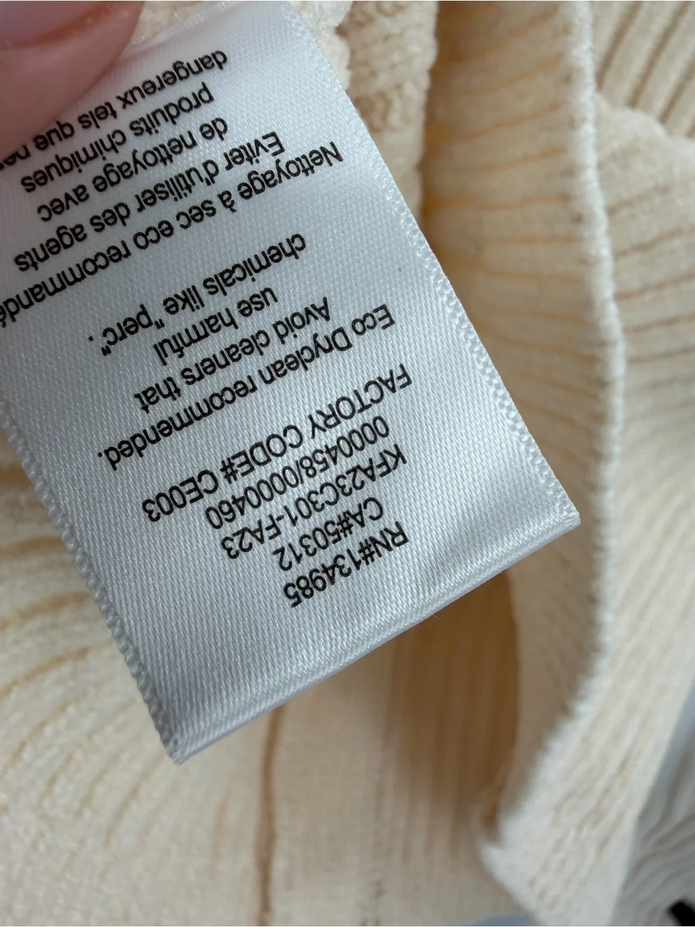For Love & Lemons Roxana Cardigan Ribbed Knit Rosette Appliqus White Womens Med